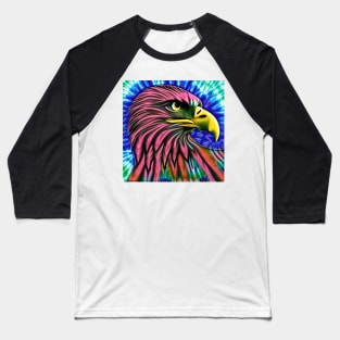 Tie-Dye Eagle Head Painting Baseball T-Shirt